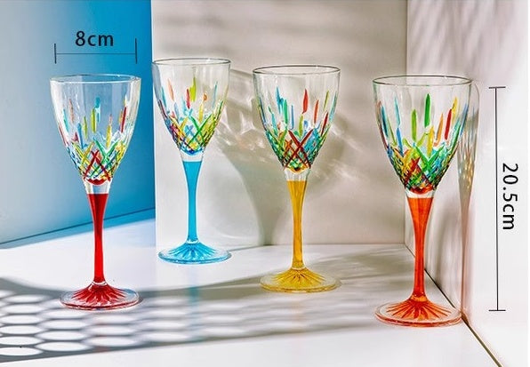 ZECCHIN Painted Temple Series Champagne Glasses - Goglasscup