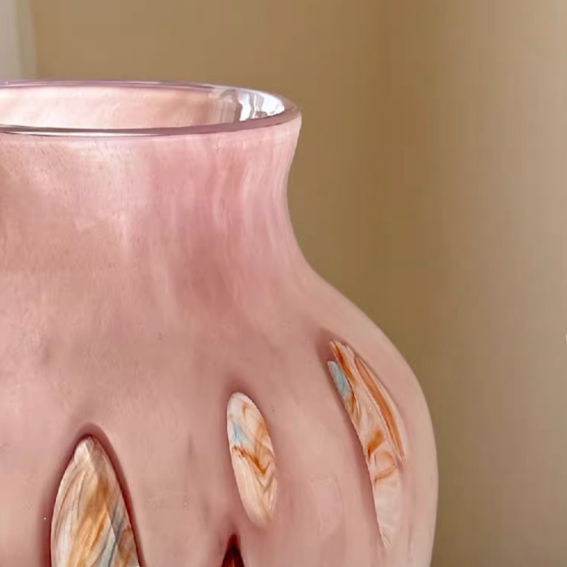 GoGlassCup Yanran Vase Medieval Style Glass Living Room Decoration GoGlassCup