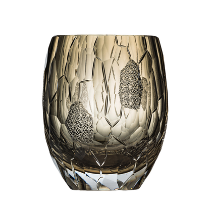 GOGLASSCUP Ice Crack Chrysanthemum Pattern Whiskey Glass - Goglasscup