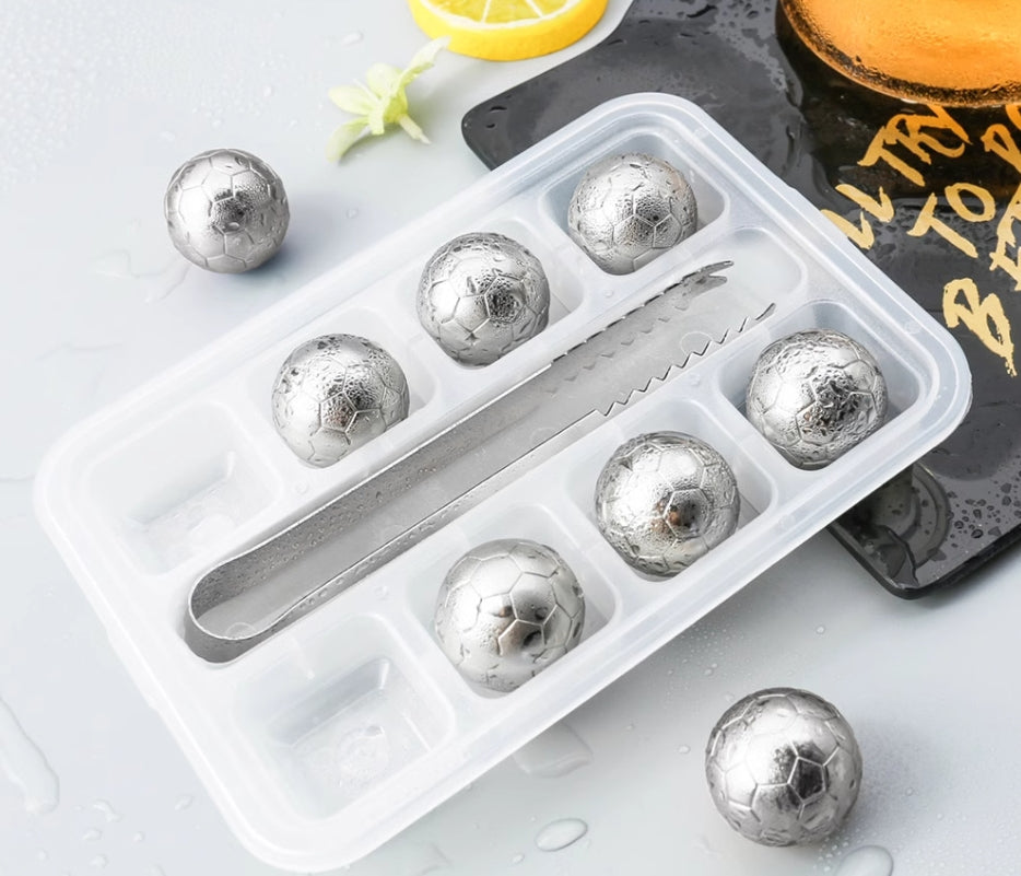 GOGLASSCUP Stainless Steel Football Ice Cube New Style