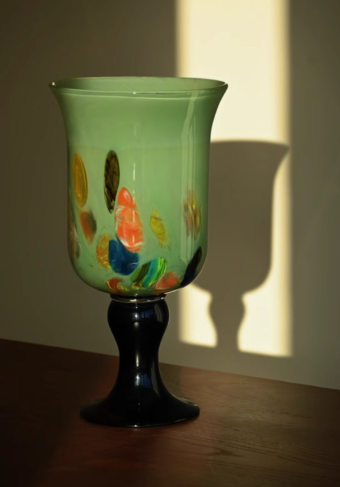 Goglasscup Glazed Wide Mouth Glass Vase