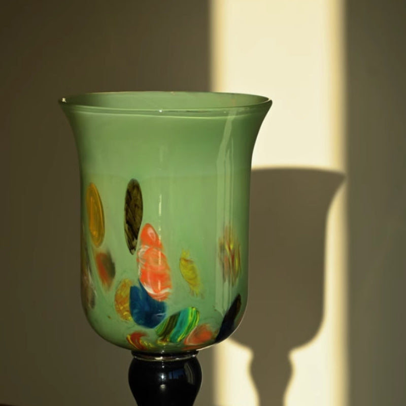 Goglasscup Glazed Wide Mouth Glass Vase