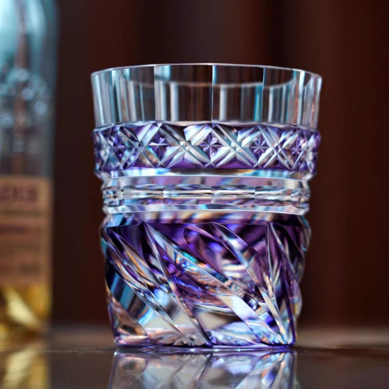 GOGLASSCUP Valley of the Wind Hand carved Edo Kiriko Glasses - Goglasscup