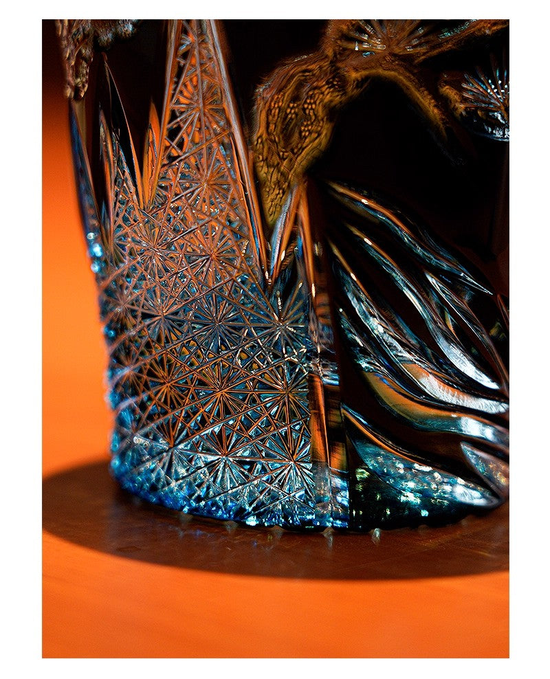 Handmade Tang Horse Edo Kiriko Whiskey Glass