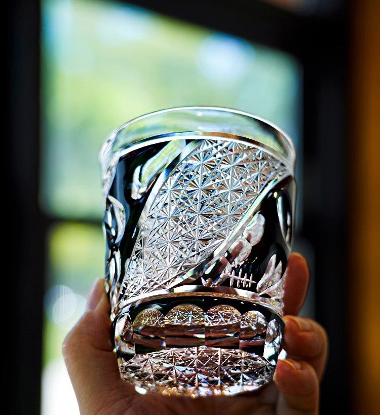 GOGLASSCUP Japanese Edo Kiriko Skull Glass - Goglasscup