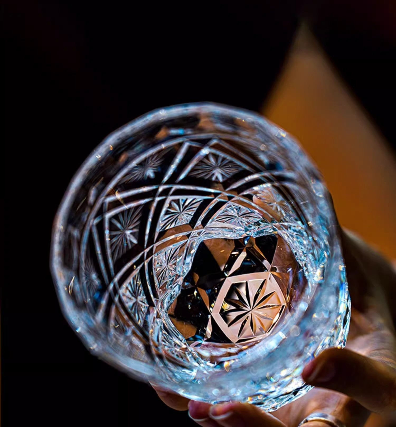 GoGlassCup Blossoming Edo Kiriko K9 Crystal Whiskey Glass - Goglasscup