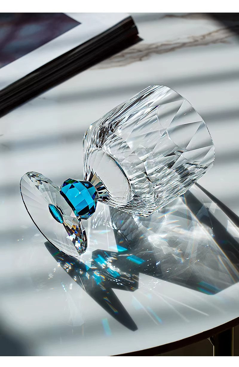 Edo Kiriko Handcrafted Crystal Prism Whisky Glass