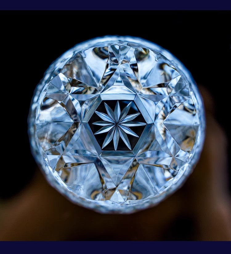 GoGlassCup Blossoming Edo Kiriko K9 Crystal Whiskey Glass - Goglasscup