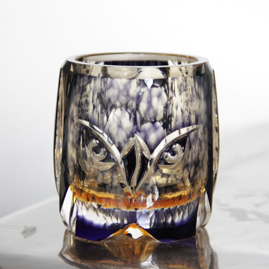 VIANASA'S Edo Kiriko Owl Whiskey Glass