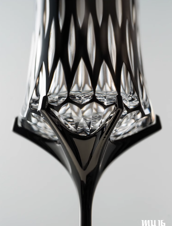 Black Cupid Champagne Flutes Wedding Gift Crystal Goblet Gift Box