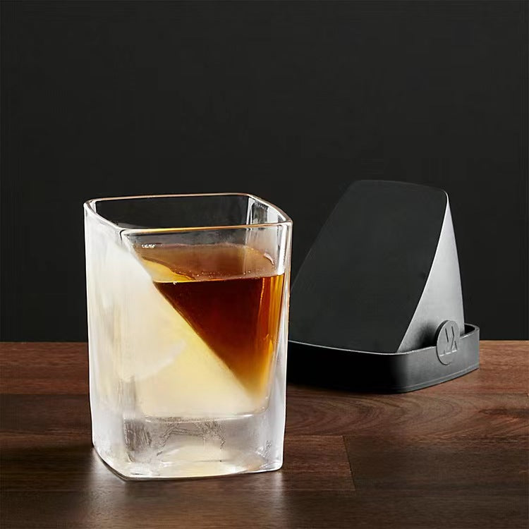GOGLASSCUP Ice Wedge Whiskey Glasses 3.5oz*2 GoGlassCup