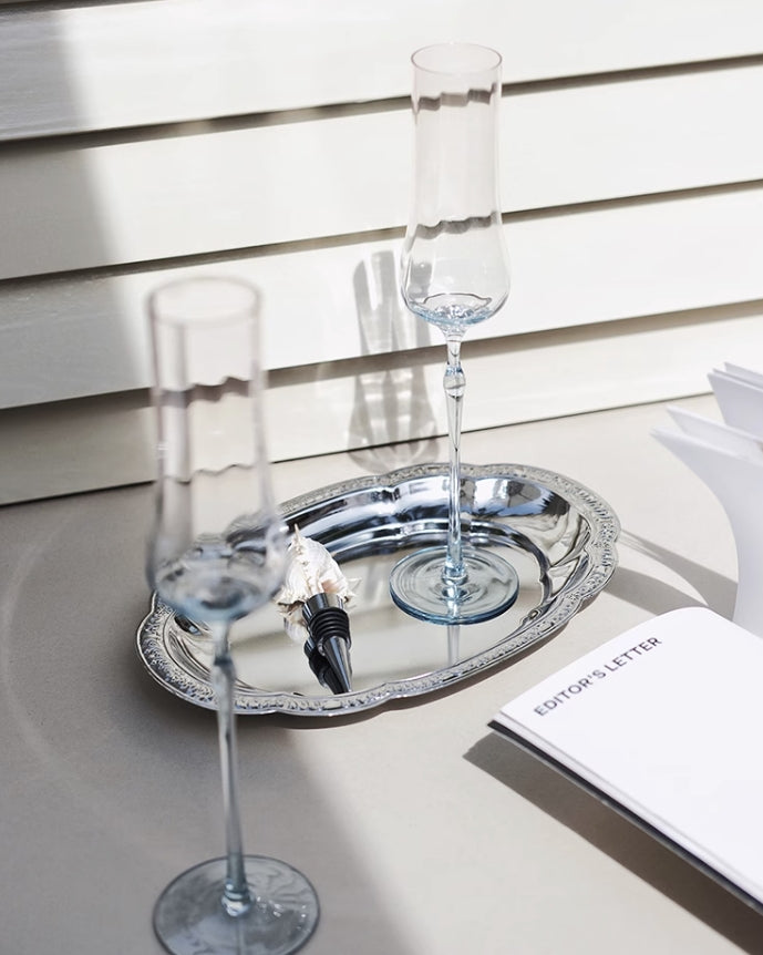 MU16 Moon Jellyfish Collection Champagne Glass Lead-free Crystal Stemware