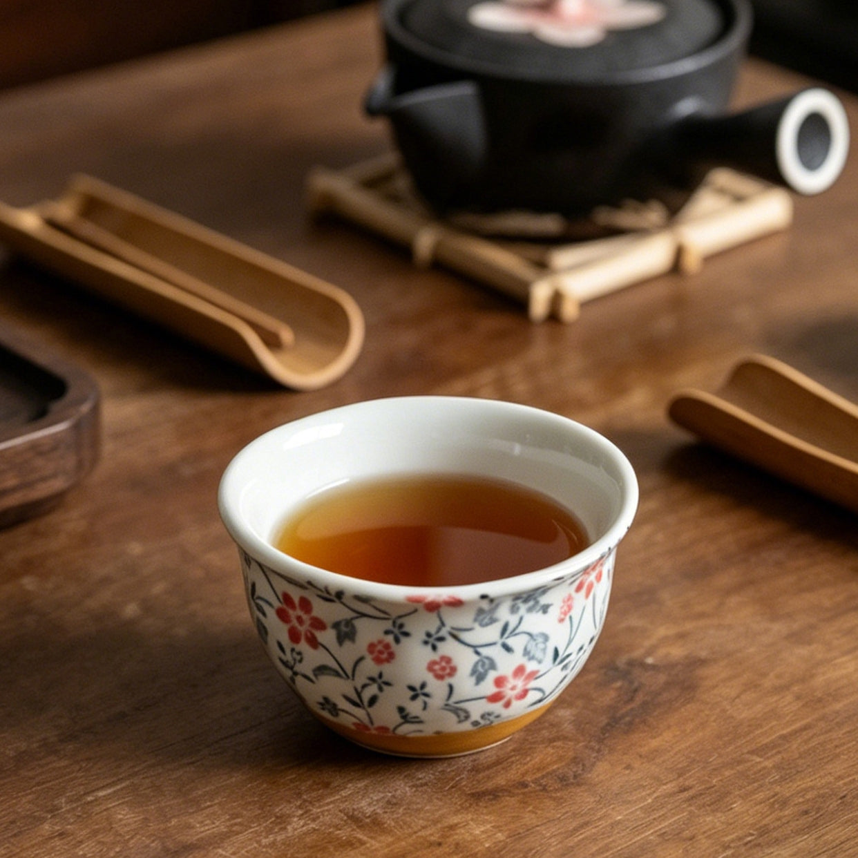 Hatsuichi Mino Ware Usuzakura Ceramic Teacup Set of Five