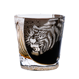 Edo Kiriko Handcrafted Kuro Tora Whisky Glass With Wooden Box
