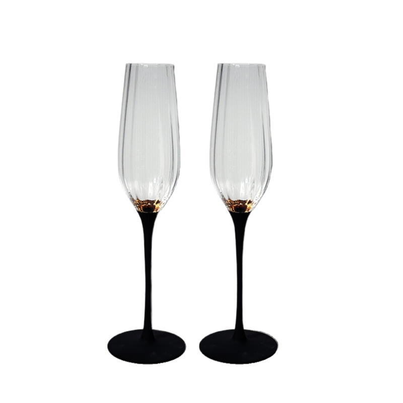 VIANASA'S Black Swan Champagne Flutes Goglasscup