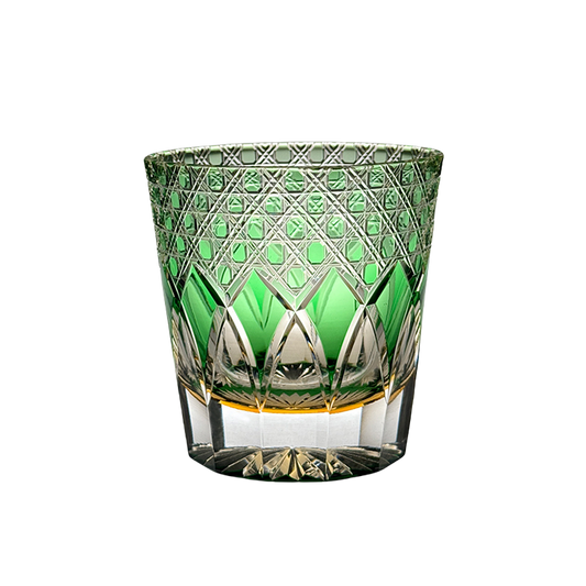 VIANASA'S Green Shadow Edo Kiriko Glass