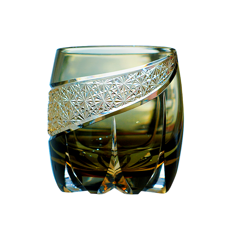 GOGLASSCUP Lightning Edo Kiriko Whiskey Glass