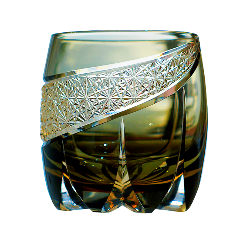 GOGLASSCUP Lightning Edo Kiriko Whiskey Glass GoGlassCup