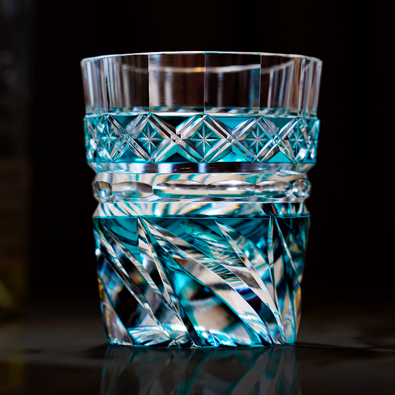 GOGLASSCUP Valley of the Wind Hand carved Edo Kiriko Glasses - Goglasscup