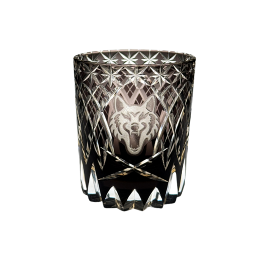 Japanese Handmade Edo Kiriko Whiskey Glass-Wolf Warrior