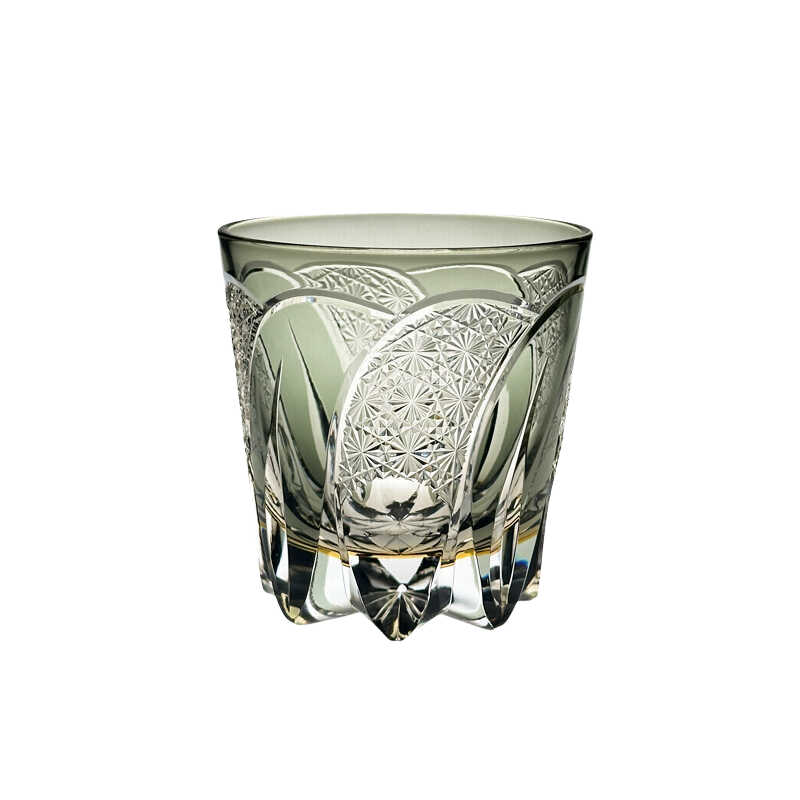 VIANASA'S Edo Kiriko Moon Rainbow Whiskey Glass