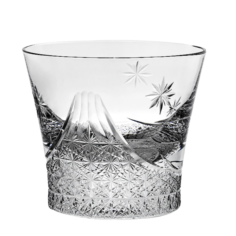 Japanese Thick-Bottomed Crystal Wine Glass | Mount Fuji + Ice Crystal + Angel Wings + Sharp Edge