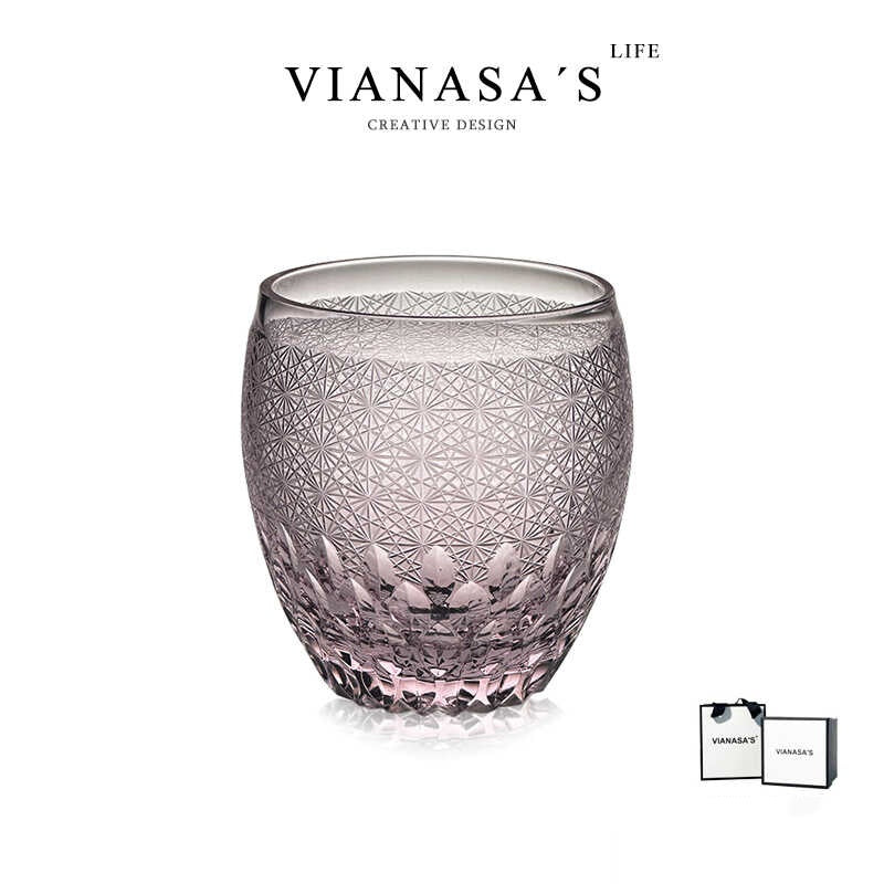 VIANASA'S Pink Baby's Breath Whiskey Glass - Goglasscup