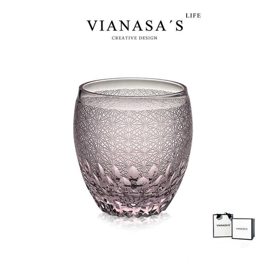 VIANASA'S Pink Baby's Breath Whiskey Glass - Goglasscup