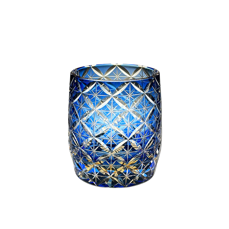 VIANASA'S Blue Starry Sky Edo Kiriko Whiskey Glass