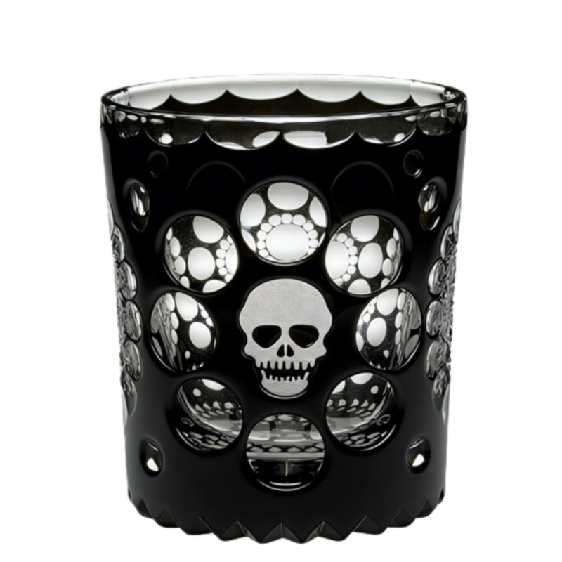 Skull - Dark style whiskey glass