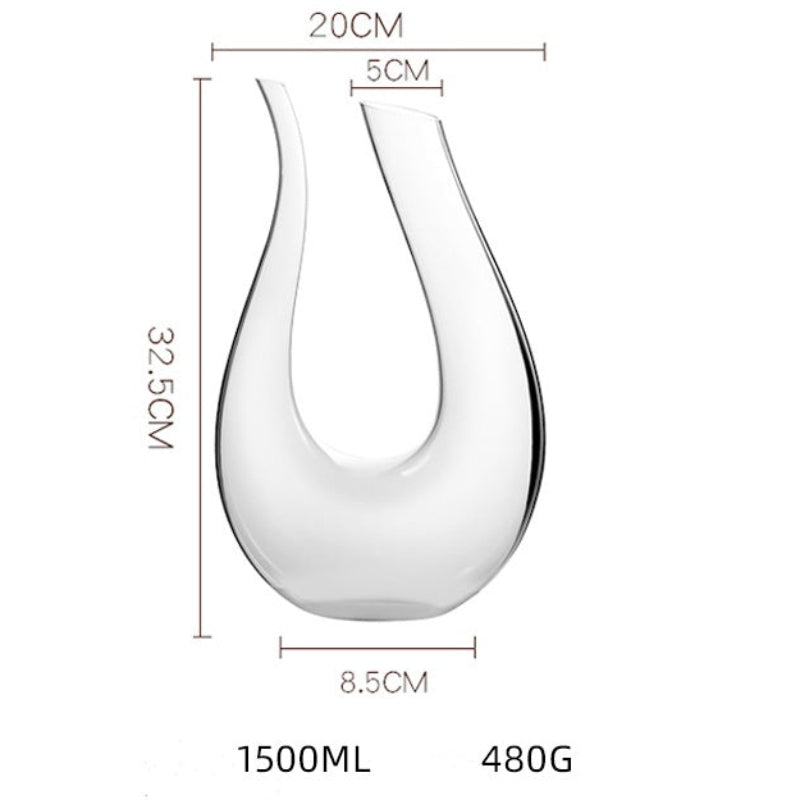 THREE LIFE U-shaped Wine Decanter - Goglasscup