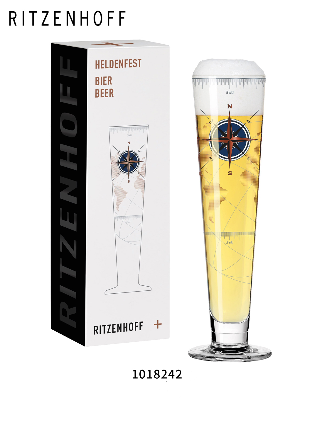 RITZENHOFF Black Label Pilsner Crystal Beer Mug