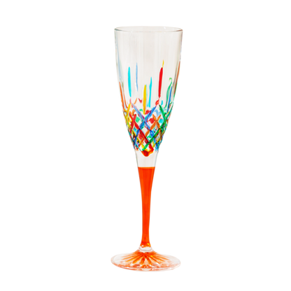 ZECCHIN Painted Temple Series Champagne Glasses - Goglasscup