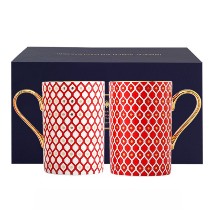 LOMONOSOV Fine Bone China STAR Mug – High Design Couple's Gift Box