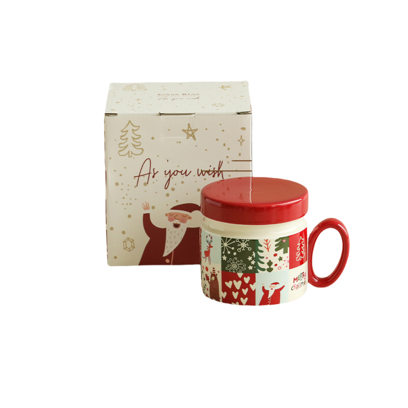 GOGLASSCUP Hand painted Christmas Ceramic Mug