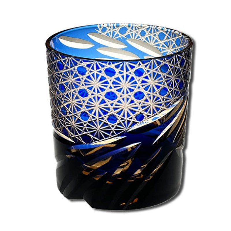 VIANASA'S Blue Eye Dragon Scale Edo Kiriko Whiskey Glass Goglasscup