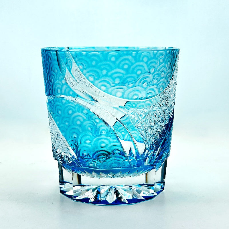 GOGLASSCUP Fluctuate Edo Kiriko Whiskey Glass - Goglasscup