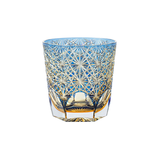 CALLURE Blue Daisy Edo Kiriko Whiskey Glass