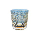 CALLURE Blue Daisy Edo Kiriko Whiskey Glass