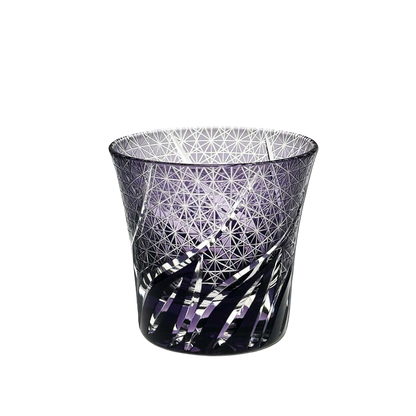 VIANASA'S Purple Afterglow Edo Kiriko Whiskey Glass