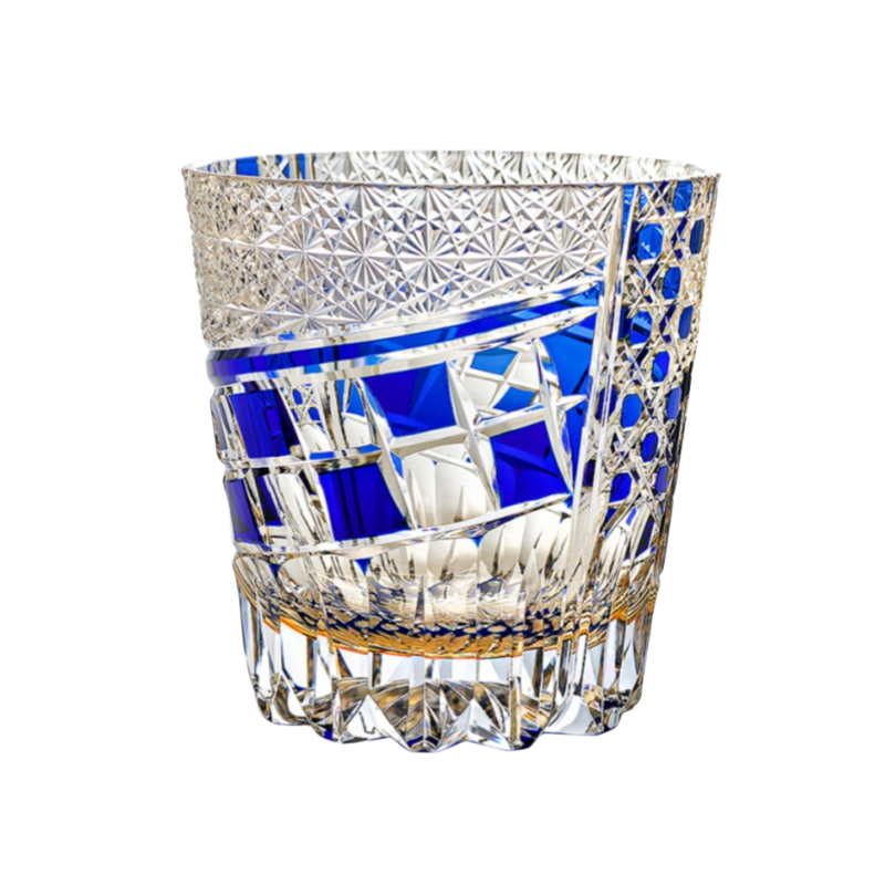 KAGAMI Edo Kiriko Hand-carved Longan Eye Whiskey Glass - Goglasscup