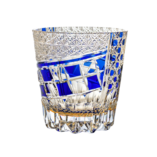 KAGAMI Edo Kiriko Hand-carved Longan Eye Whiskey Glass - Goglasscup
