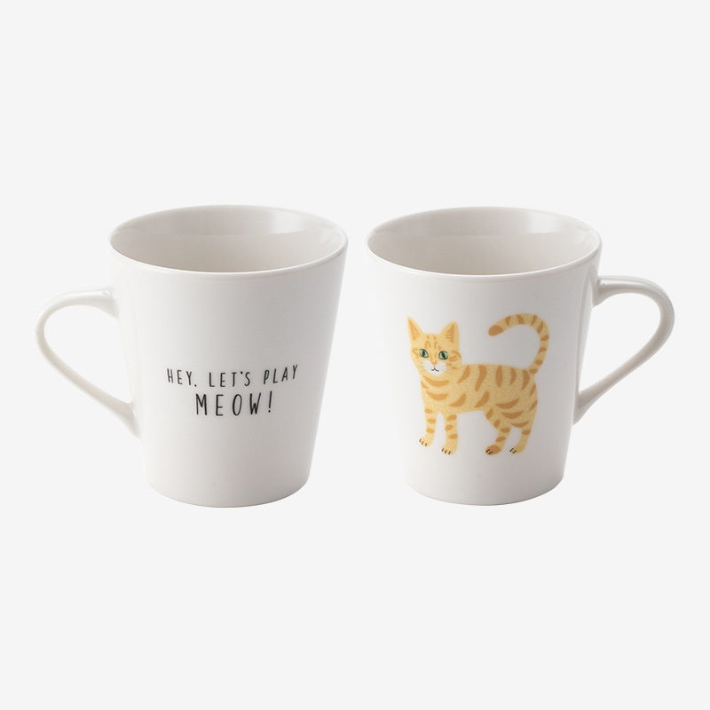 Hatsuichi Mino Ware Handcrafted Ceramic Adorable Cat  Coffee Cup