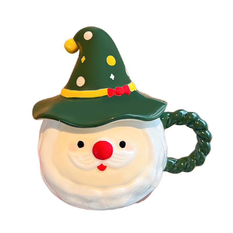 GOGLASSCUP Santa Claus Mug with Lid