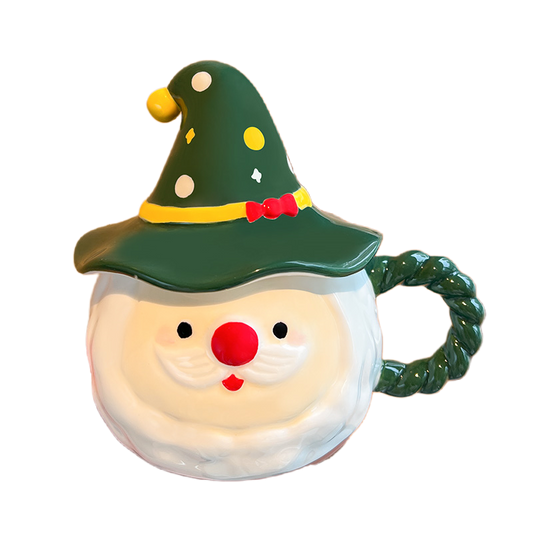 GOGLASSCUP Santa Claus Mug with Lid