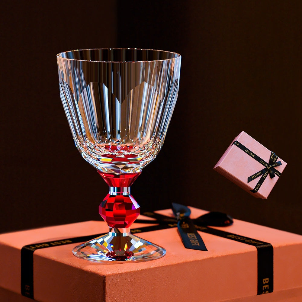 French Rose Flower Crystal Champagne Flute K9 - Lead Free