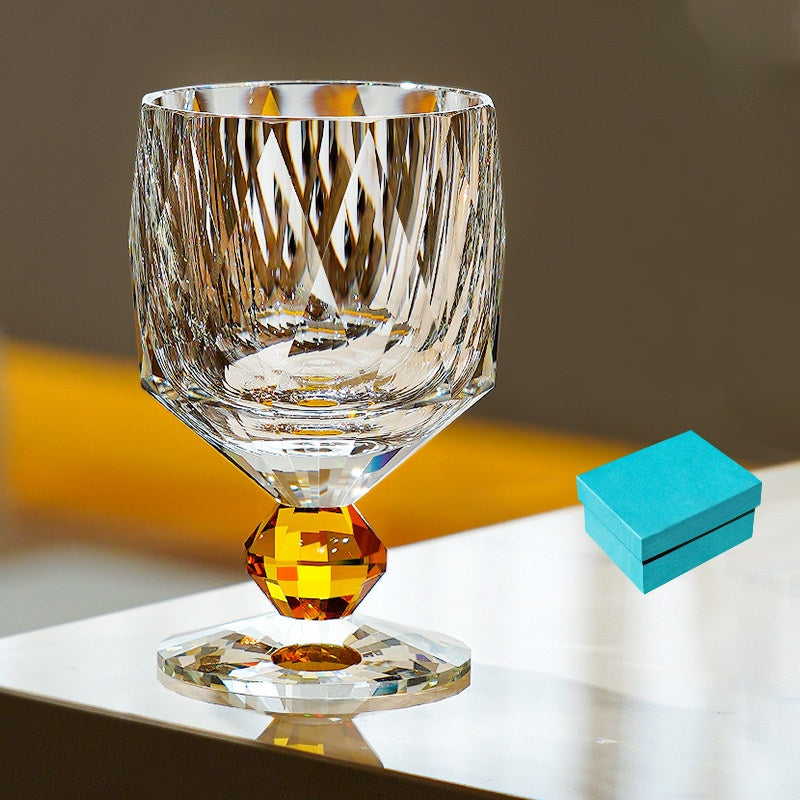 Edo Kiriko Handcrafted Crystal Prism Whisky Glass