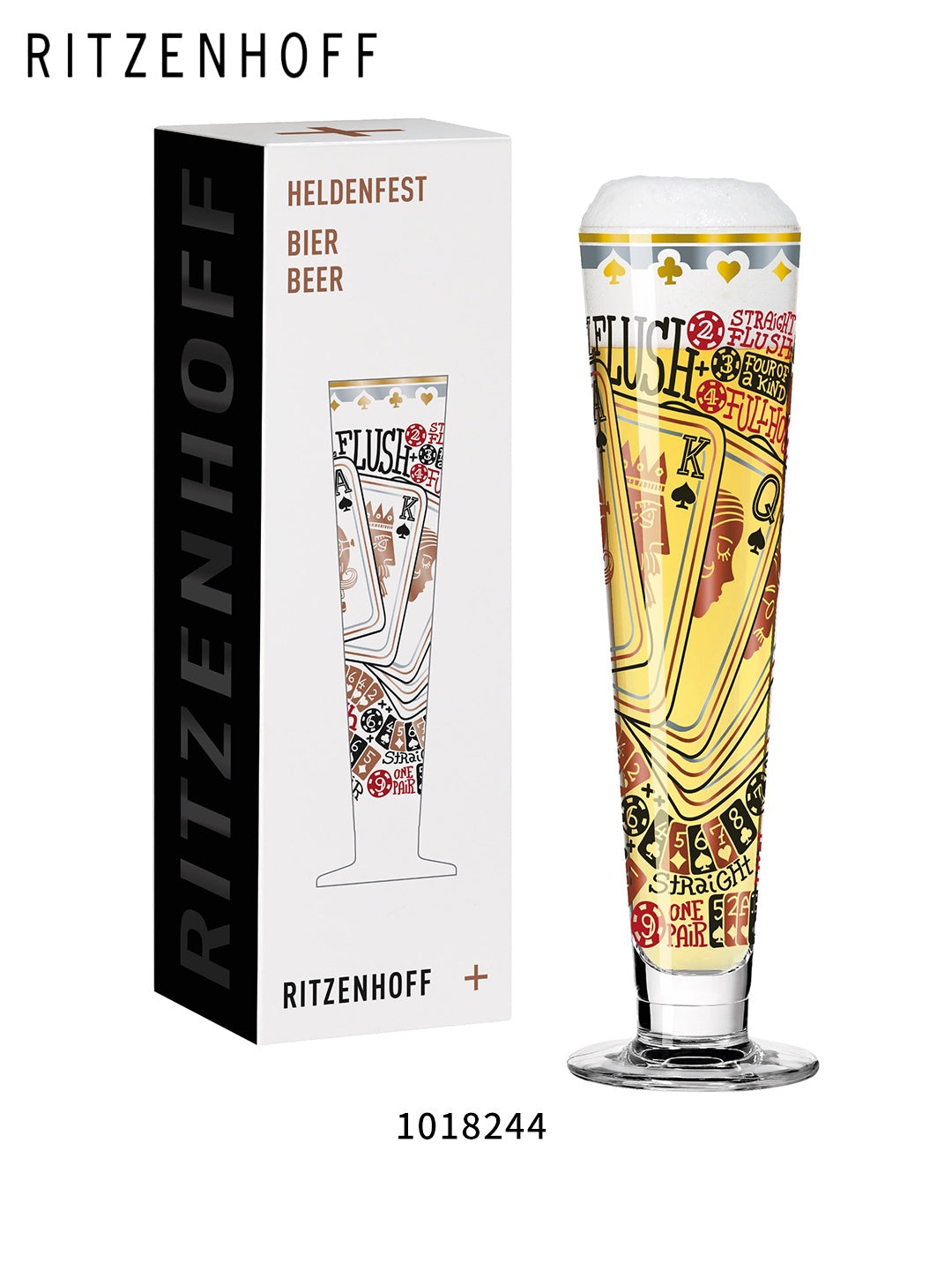 RITZENHOFF Black Label Pilsner Crystal Beer Mug