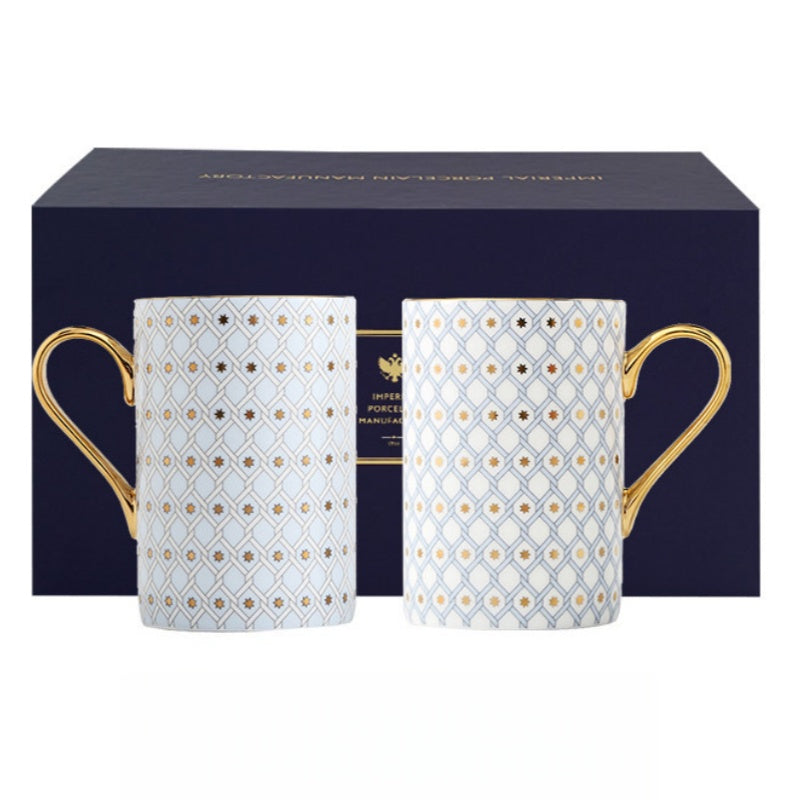 LOMONOSOV Fine Bone China STAR Mug – High Design Couple's Gift Box