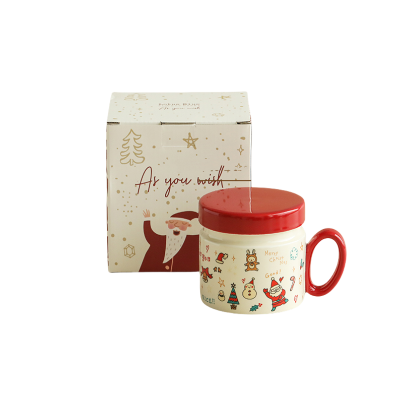 GOGLASSCUP Hand painted Christmas Ceramic Mug